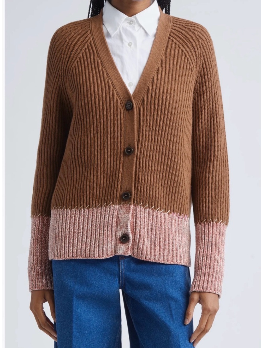 Marni Long Sleeve Merino Wool V-Neck Cardigan